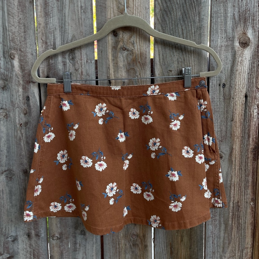 Forever 21 Floral Denim Mini Skirt size 28